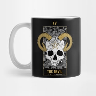 The Devil Tarot Card Skull Mug